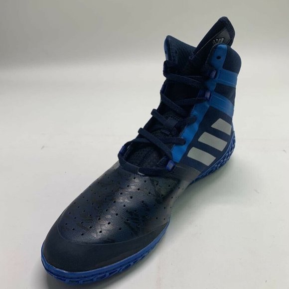 Shoes Adidas Mens Flying Impact Wrestling Shoes Black Blue Aq3318